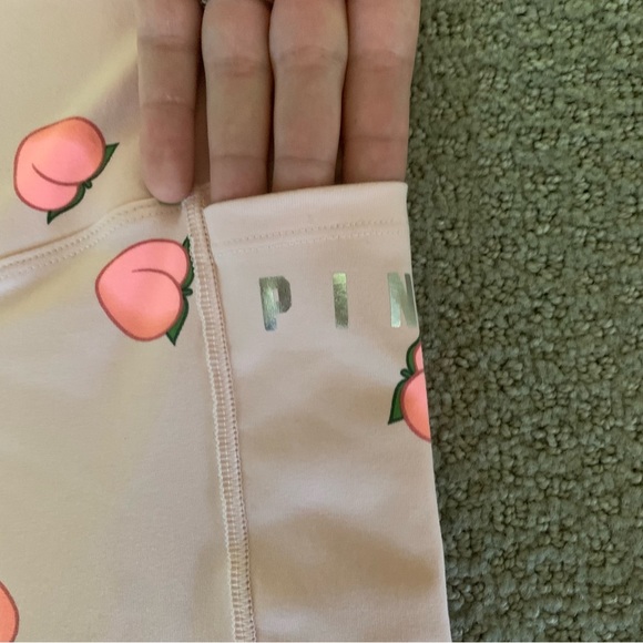 VS Victorias Secret PINK Ultimate High Waisted Legging Pant Patterned Peach 🍑 - Picture 4 of 7